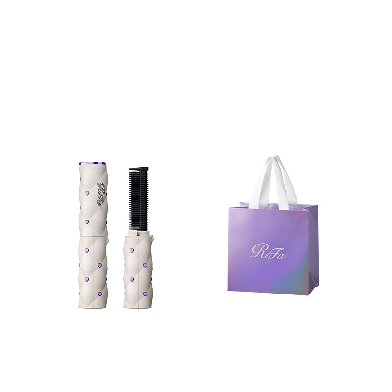【Club Aira VIP/GOLD会員 先行販売】リファハートコームアイロン(エムパープル)& ReFa ショッパー ノーマルS(エムパープル)