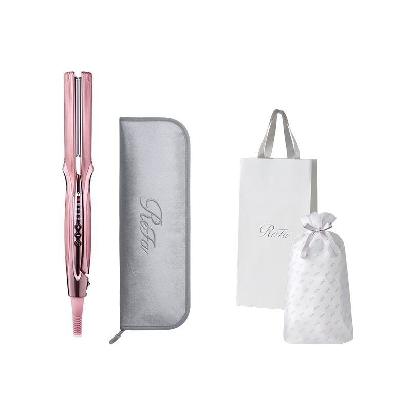 【ReFaプレミアムラッピングセット S+】リファストレートアイロン プロ(ピンク) + リファヘアアイロンケース