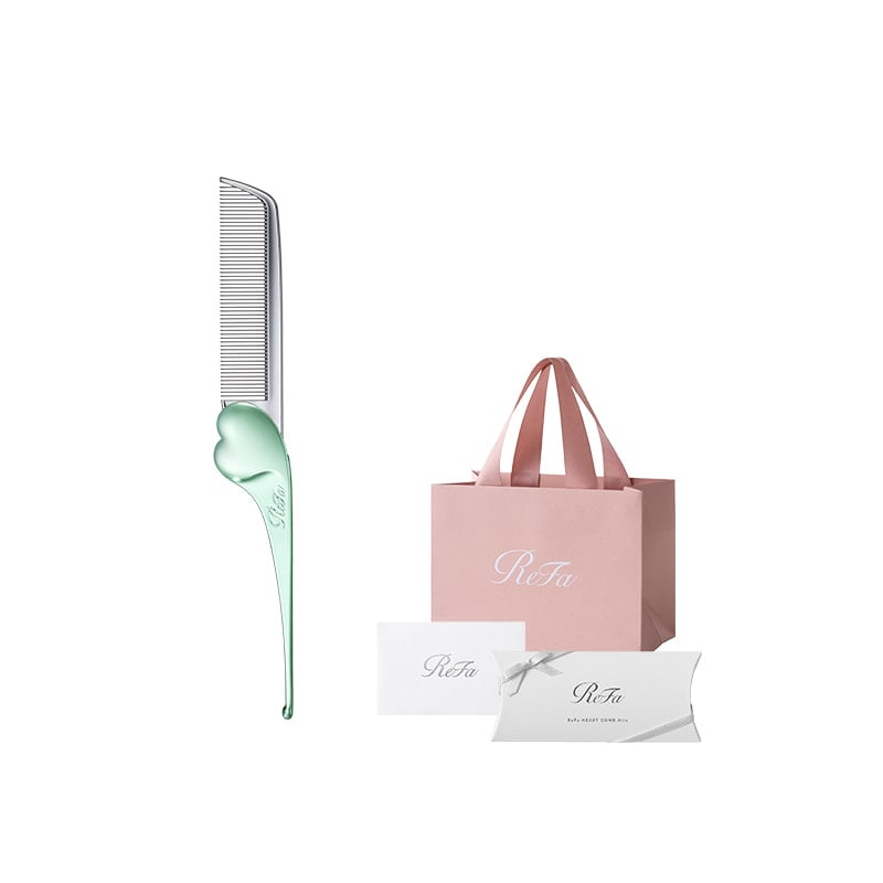 【ReFaプレミアムラッピングセット リボンラッピング】リファハートコーム アイラ(エメラルド)