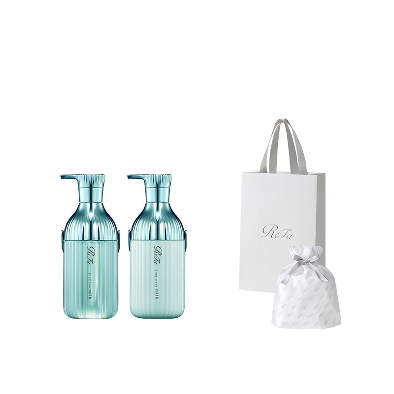 【ReFaギフトラッピングセット S】リファミルクプロテインシャンプー&トリートメント(ストレート)セット