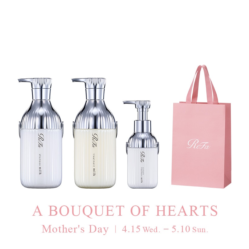 ミルクプロテインシャンプー ＆ トリートメント ＆ アウトバストリートメント & 母の日限定ショッパー スリムM