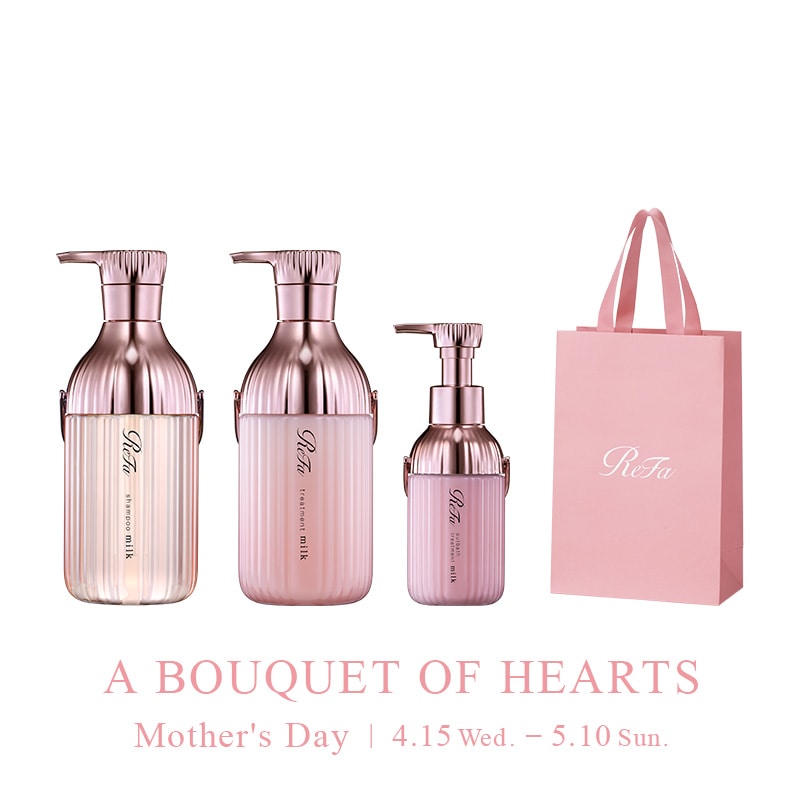 ミルクプロテインシャンプーピンク ＆ トリートメント ＆ アウトバストリートメント & 母の日限定ショッパー スリムM