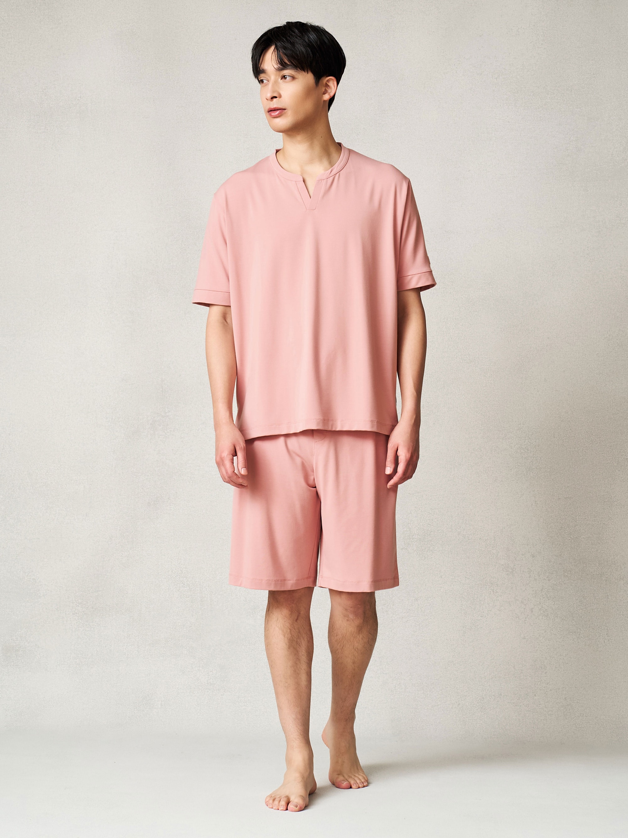リファ バイタルテック ストレッチスムース ショートスリーブプルオーバー&ショートパンツ/MEN ピンク M