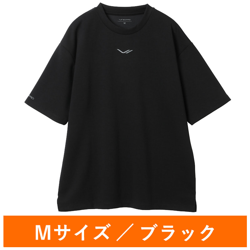 シックスパッド リカバリーウェア オーバーサイズTシャツ ブラック M