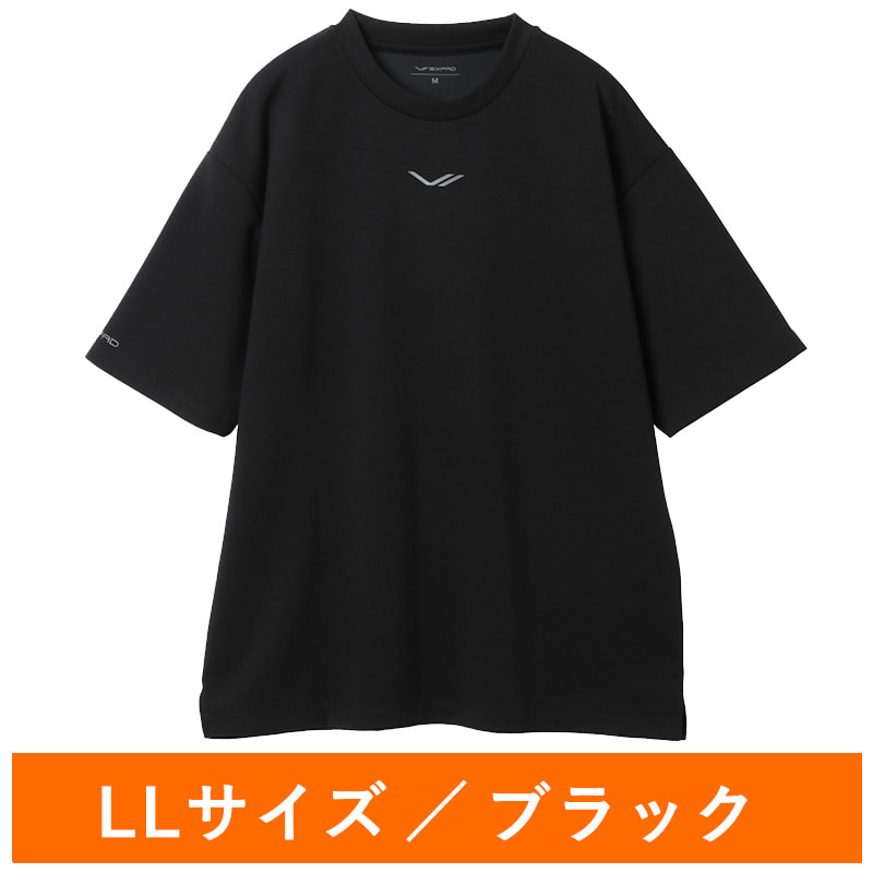 シックスパッド リカバリーウェア オーバーサイズTシャツ ブラック LL