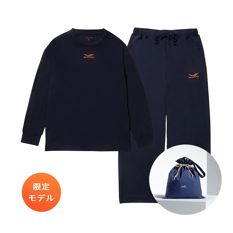 シックスパッド リカバリーウェア スリープ(限定モデル)上下セット L ＆ ギフト巾着バッグセット