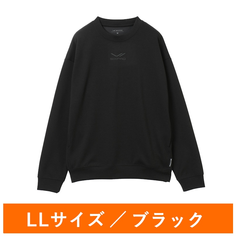 シックスパッド リカバリーウェア クルーネック ブラック LL(23AWモデル)