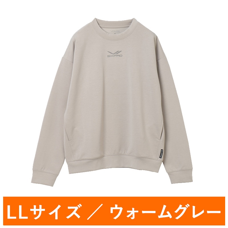 シックスパッド リカバリーウェア クルーネック ウォームグレー LL(23AWモデル)