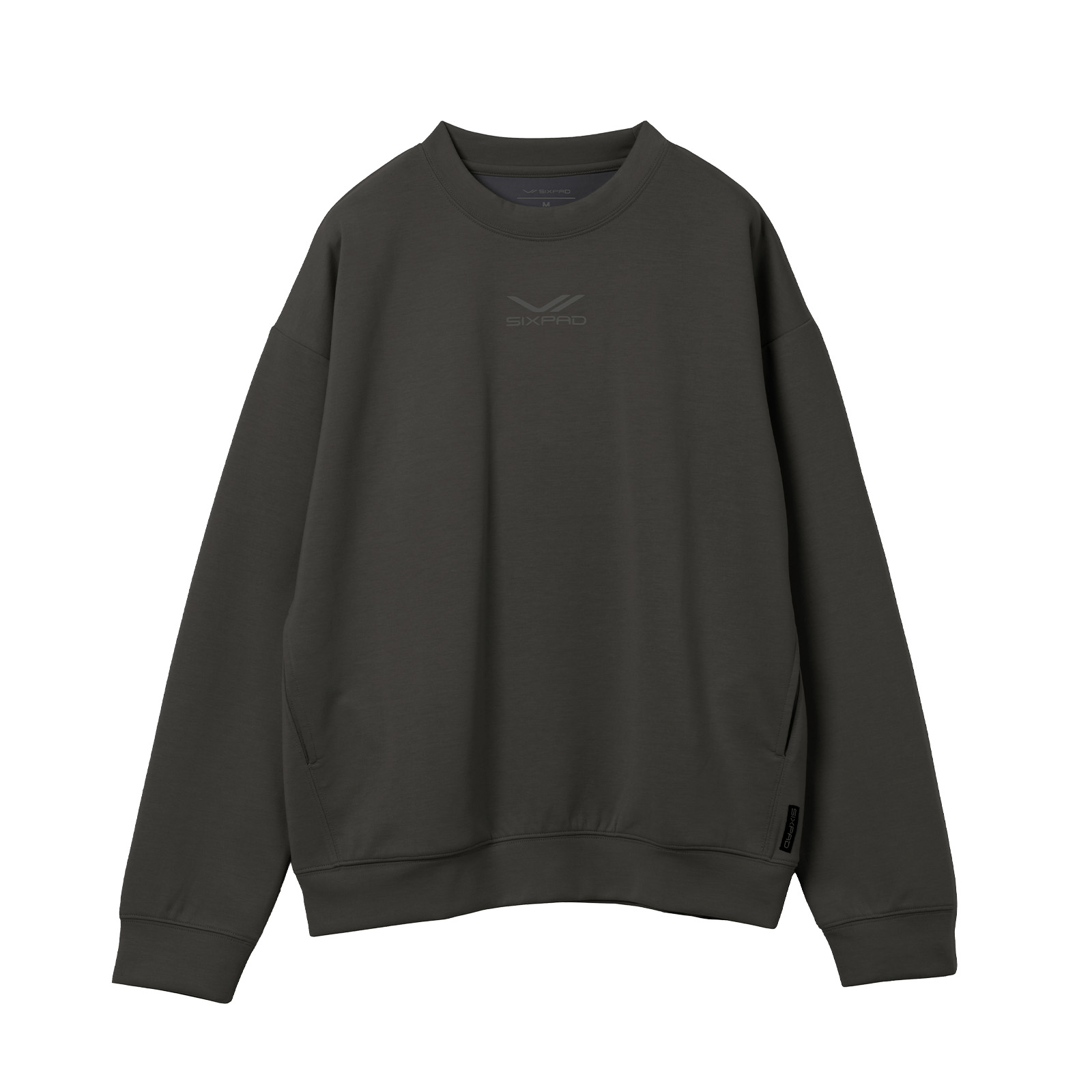 シックスパッド リカバリーウェア クルーネック チャコールグレー S