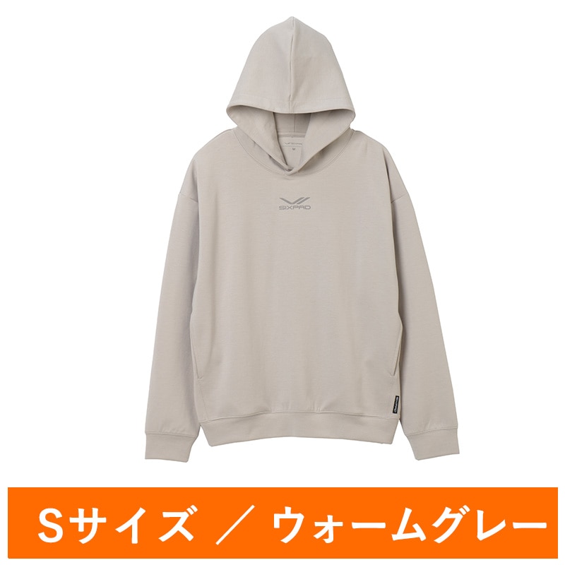 シックスパッド リカバリーウェア パーカー ウォームグレー S(23AWモデル)