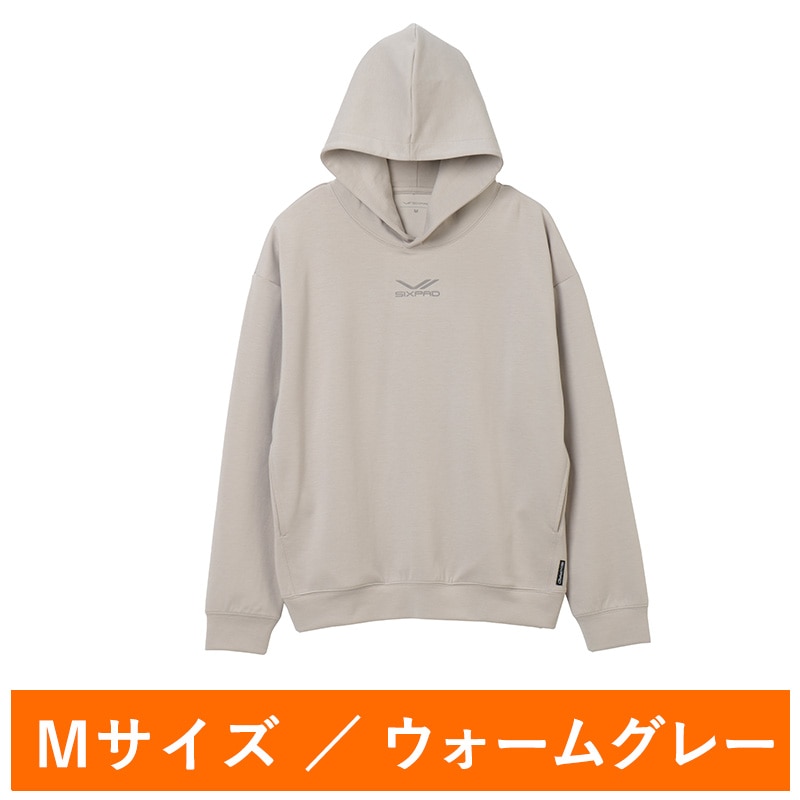シックスパッド リカバリーウェア パーカー ウォームグレー M(23AWモデル)