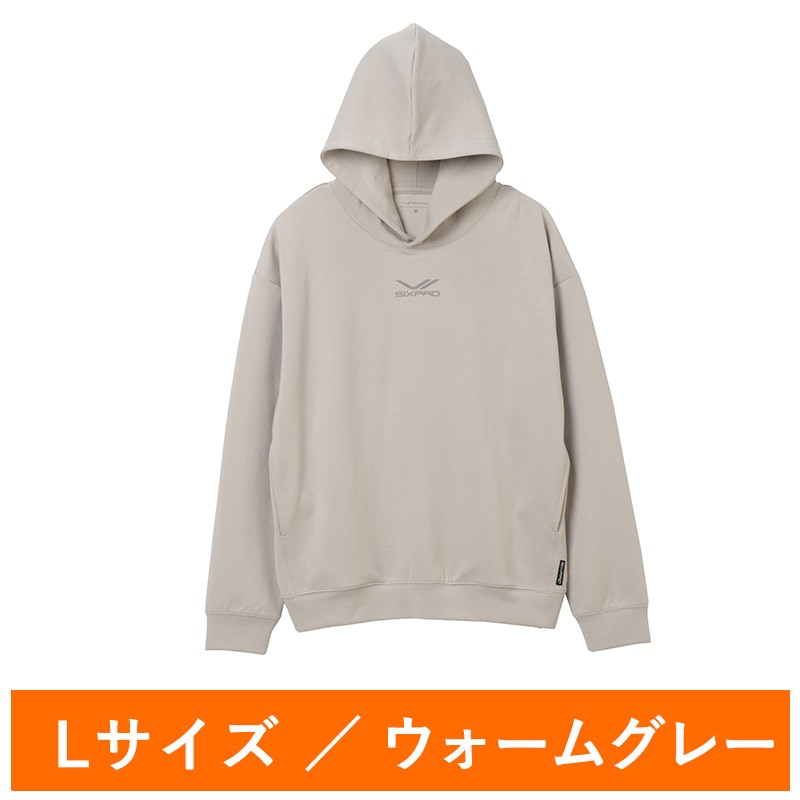 シックスパッド リカバリーウェア パーカー ウォームグレー L(23AWモデル)