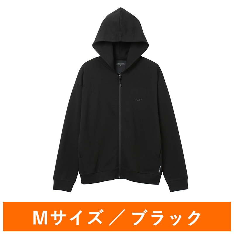 シックスパッド リカバリーウェア ジップパーカー ブラック M(23AWモデル)