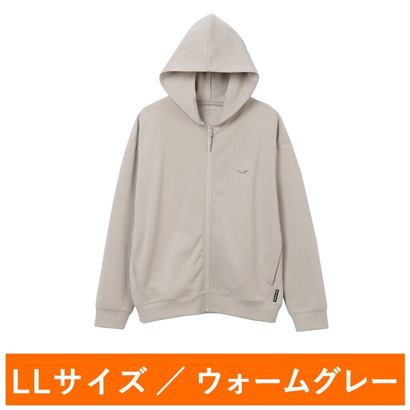 シックスパッド リカバリーウェア ジップパーカー ウォームグレー LL(23AWモデル)