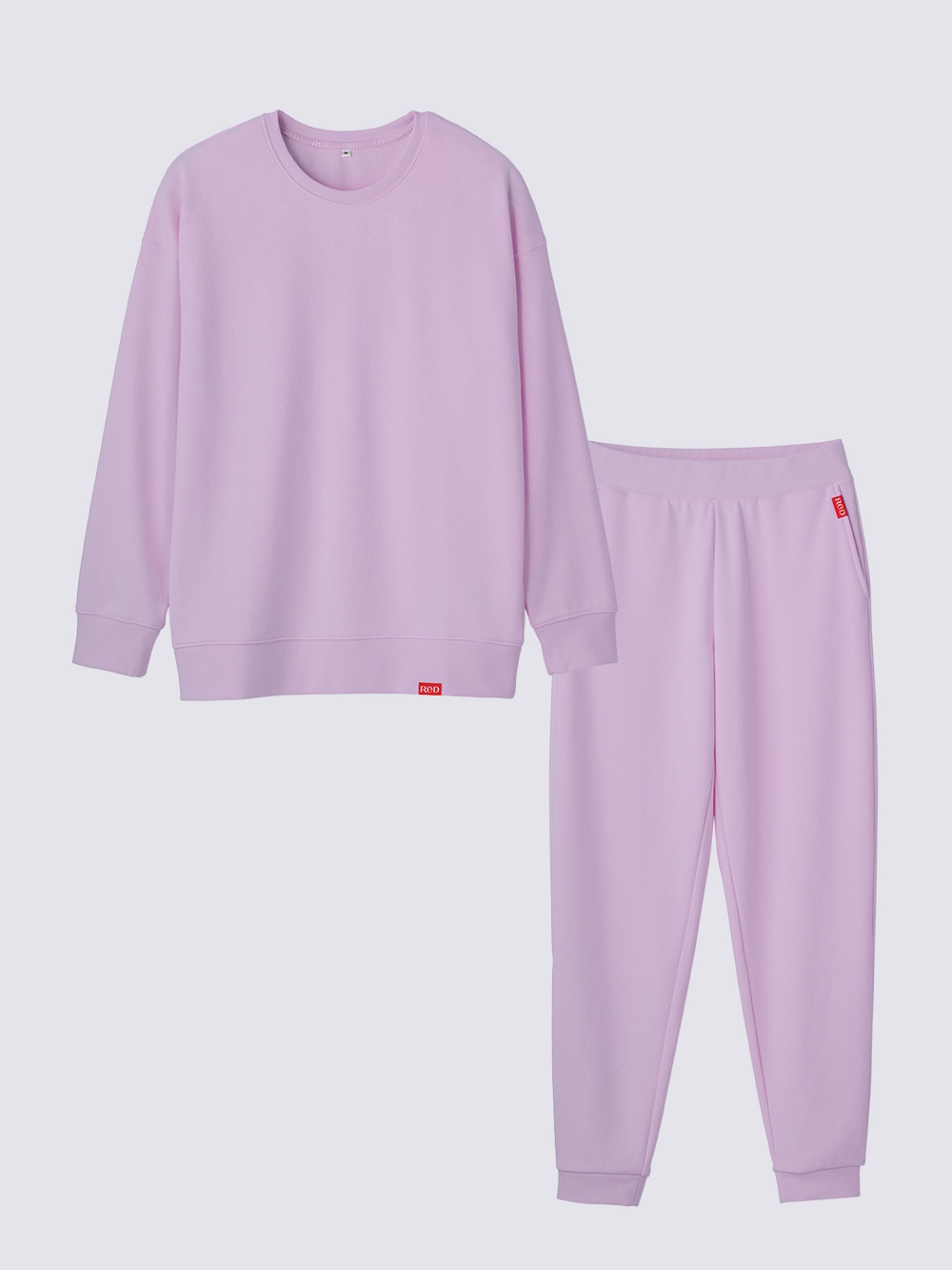 ReD ぐっすりパジャマ スウェット クルーネック長袖＆ジョガーパンツ【女性用】 上下セット M ラベンダー