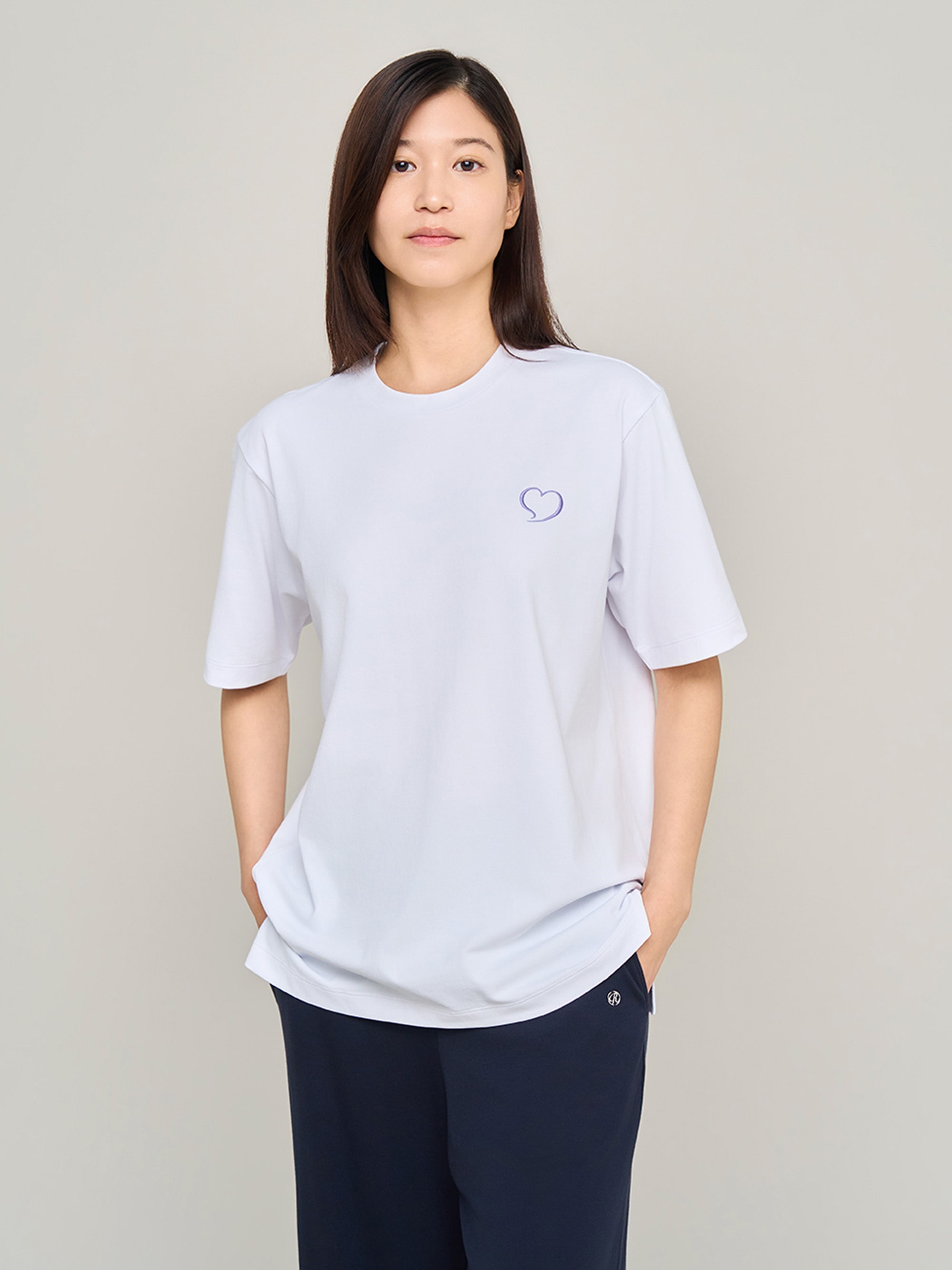 リファ バイタルテック コンフォートジャージー クルーネックTシャツ Aira MM エムパープル S