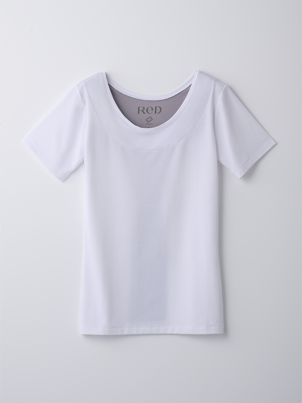 ReD バイタルテック Uネックインナー半袖 肩コリ改善 ホワイト L
