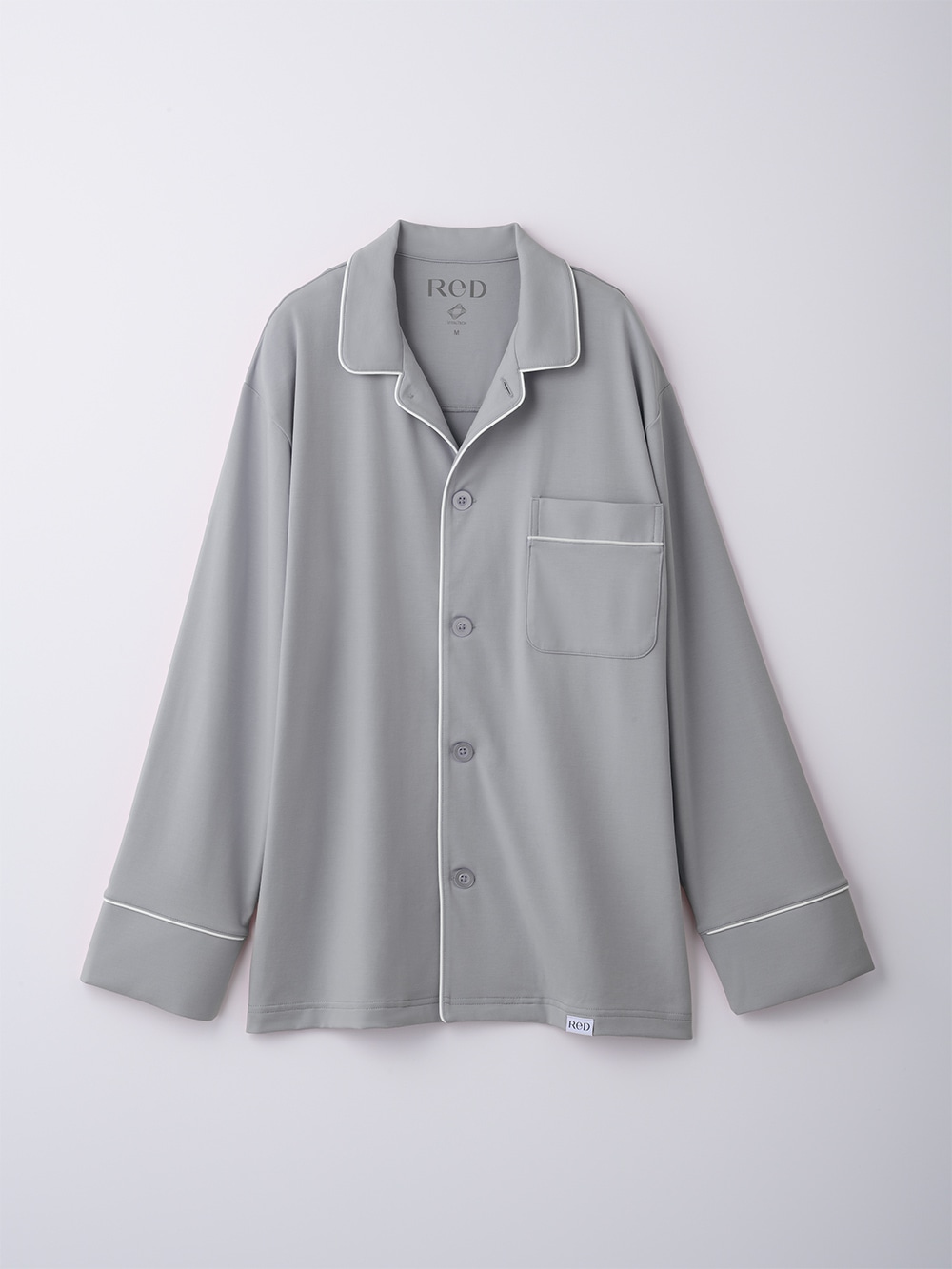 ReD バイタルテック スリープ パジャマトップス長袖 ライトグレー L