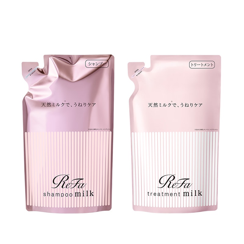 【定期購入】【5%OFF】リファミルクプロテインシャンプーピンク 詰め替え 430mL & トリートメントピンク 詰め替え 430g セット