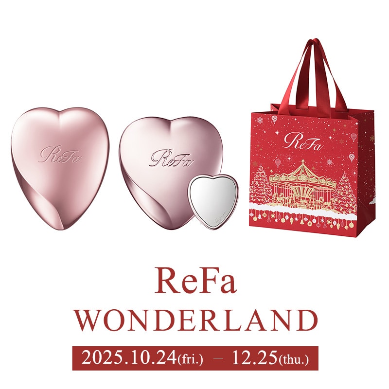 リファハートミラー（ローズゴールド） + リファハートブラシ（ローズゴールド） ＋ ReFa ショッパー ノーマルS 2025winter