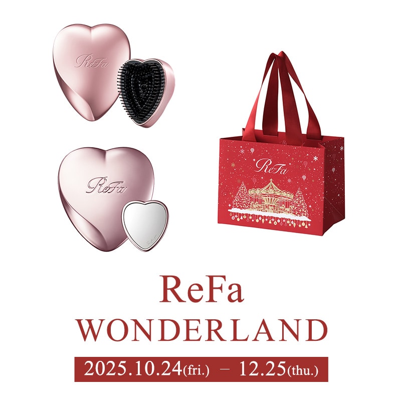 リファハートミラー（ローズゴールド） + リファハートブラシミニ（ローズゴールド） ＋ ReFa ショッパー ワイドSS 2025winter