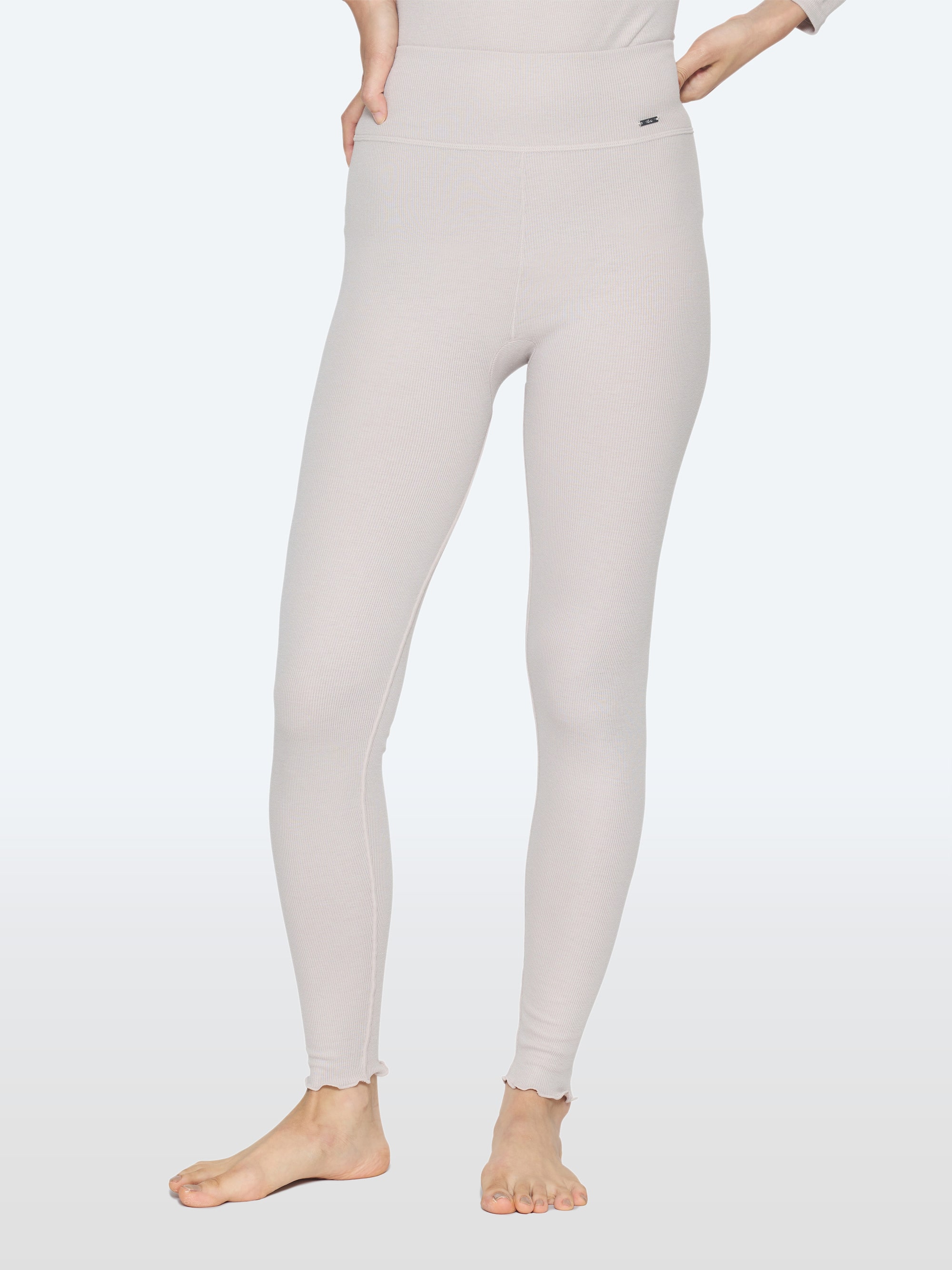 リファバイタルテック リッチシルクリブ レギンス ベージュ S