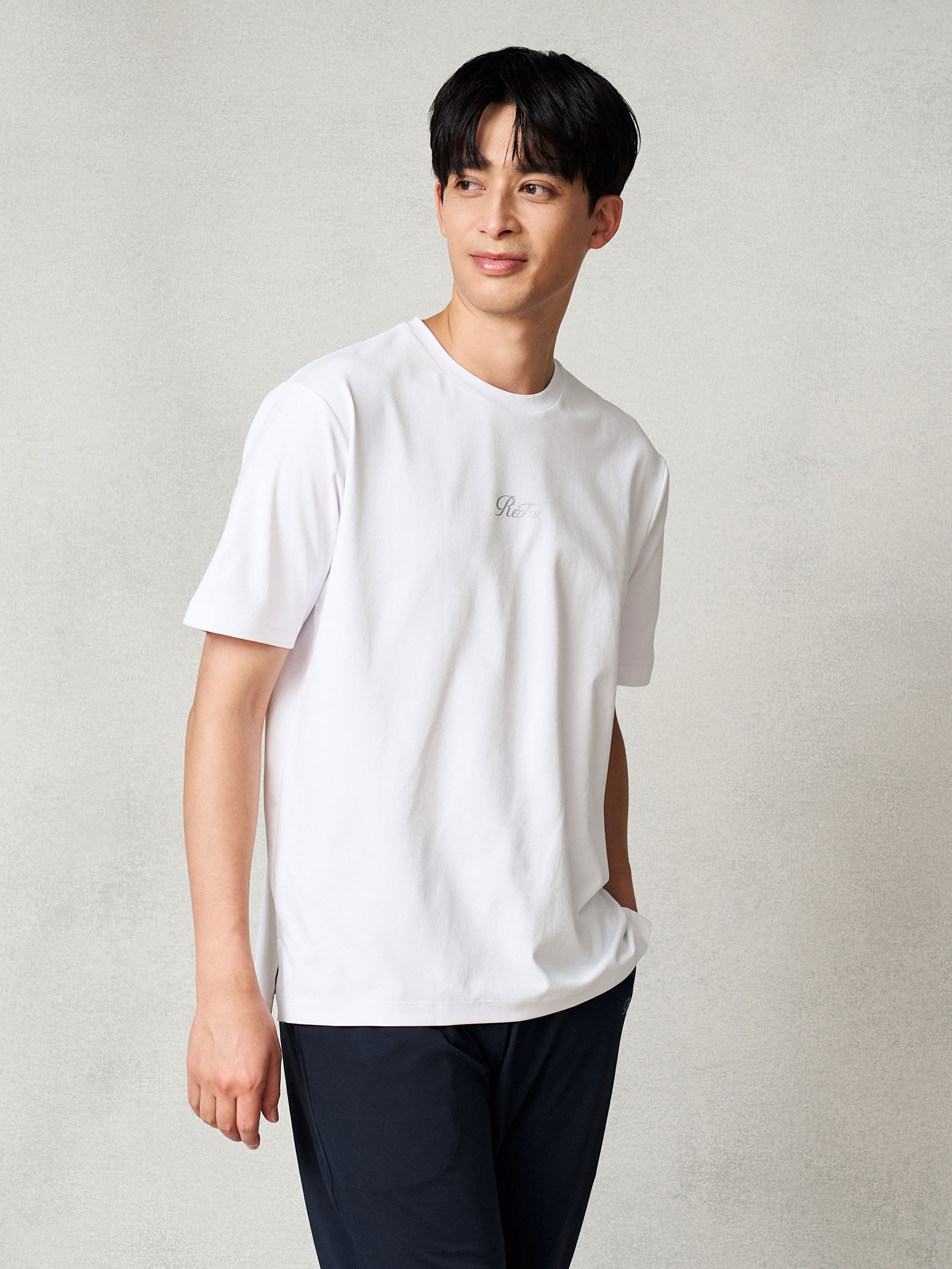 リファバイタルテック コンフォートジャージー クルーネックTシャツ シルバー M