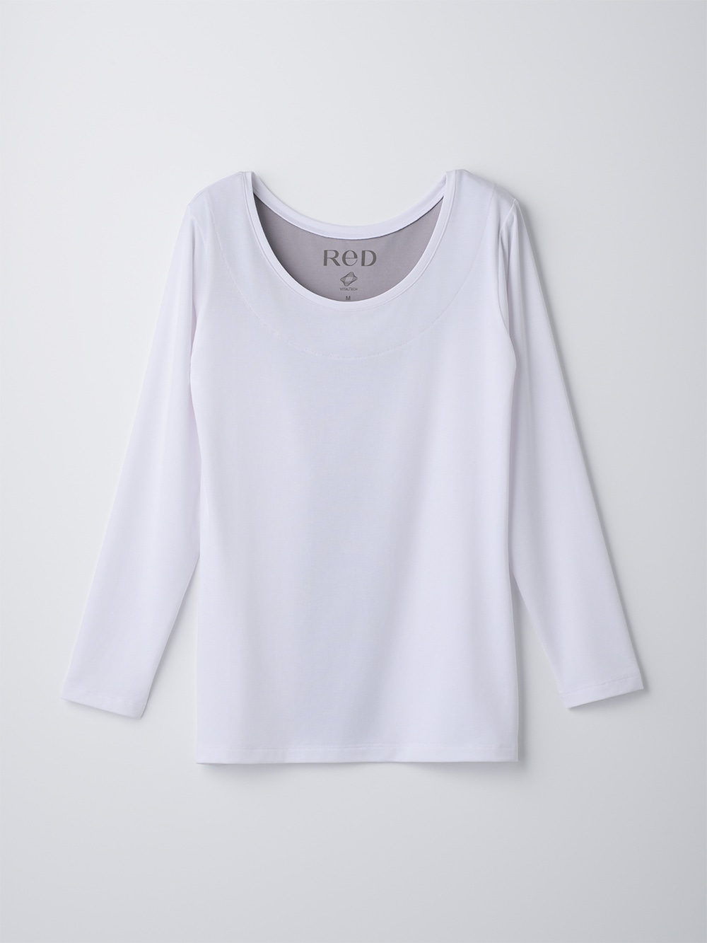 ReD バイタルテック Uネックインナー長袖 肩コリ改善 ホワイト L
