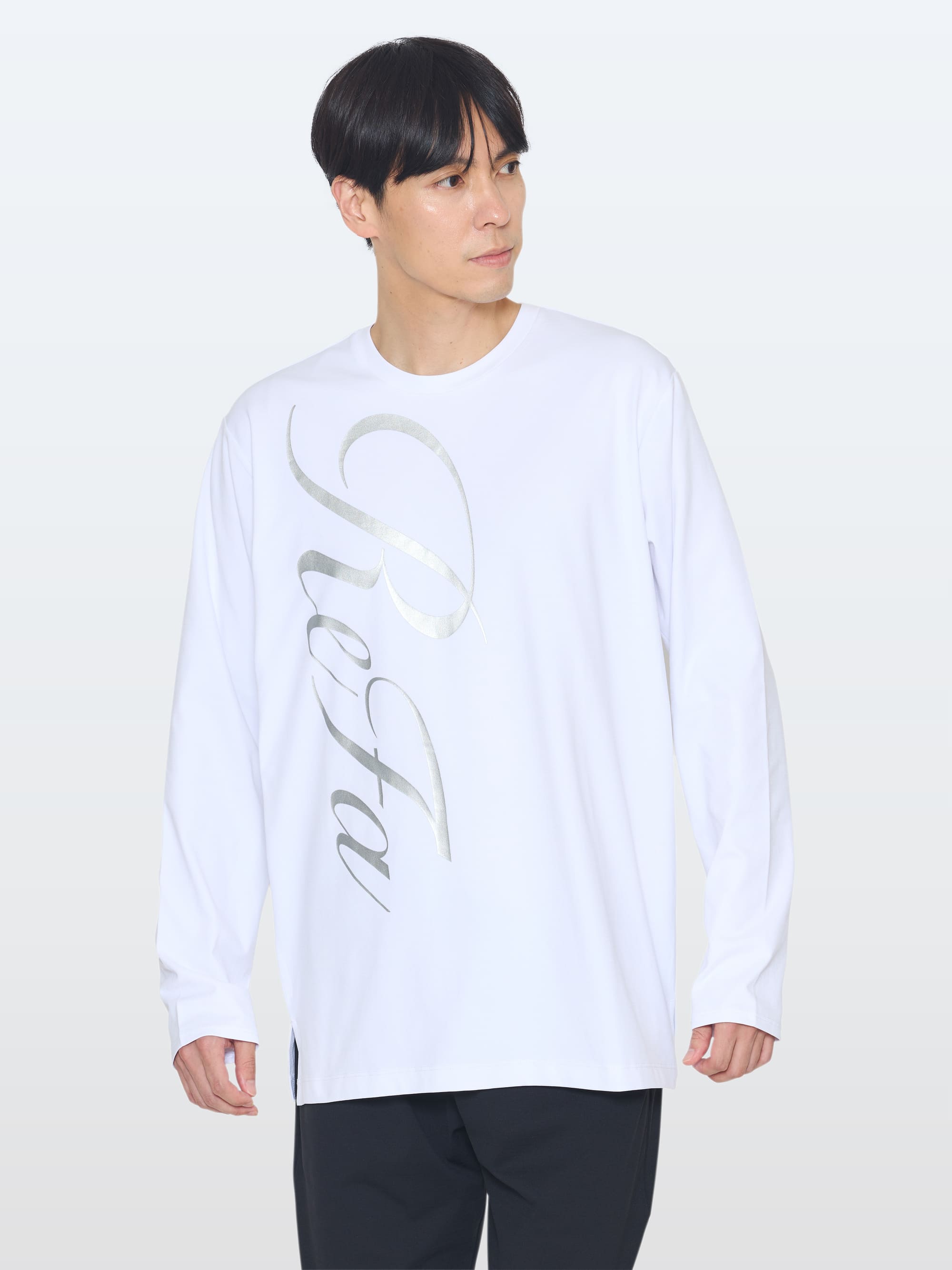 リファバイタルテック コンフォートジャージー クルーネックロングTシャツ リファロゴ シルバー S