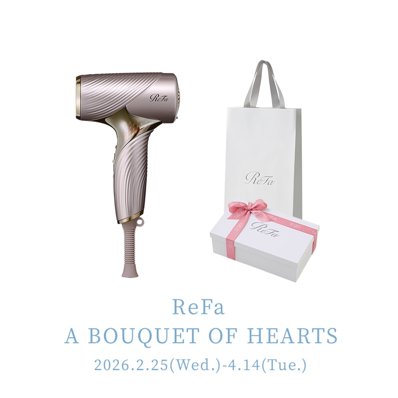 【SPRING 2026 リボンラッピング】リファビューテック ドライヤー SE（シャンパンゴールド）& ReFa ショッパー スリムM