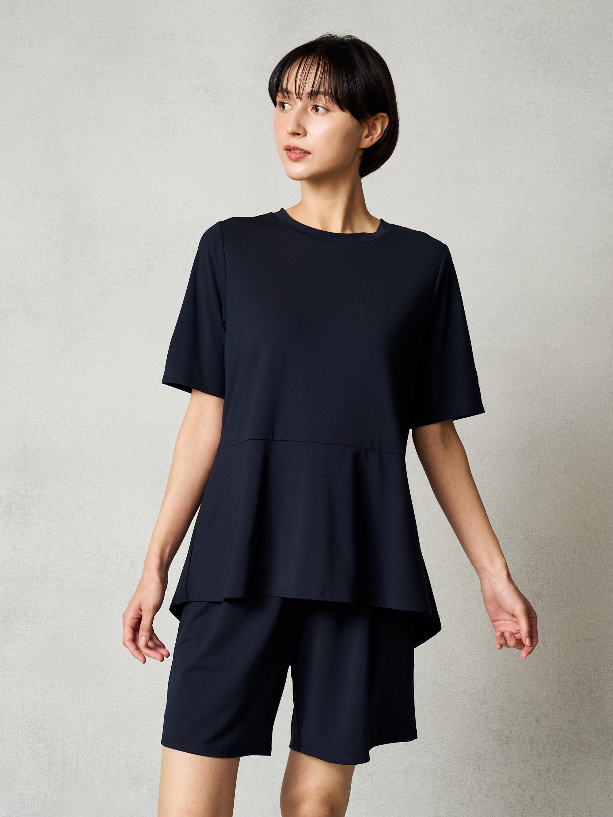 リファ バイタルテック ストレッチスムース ショートスリーブプルオーバー/WOMEN ネイビー M