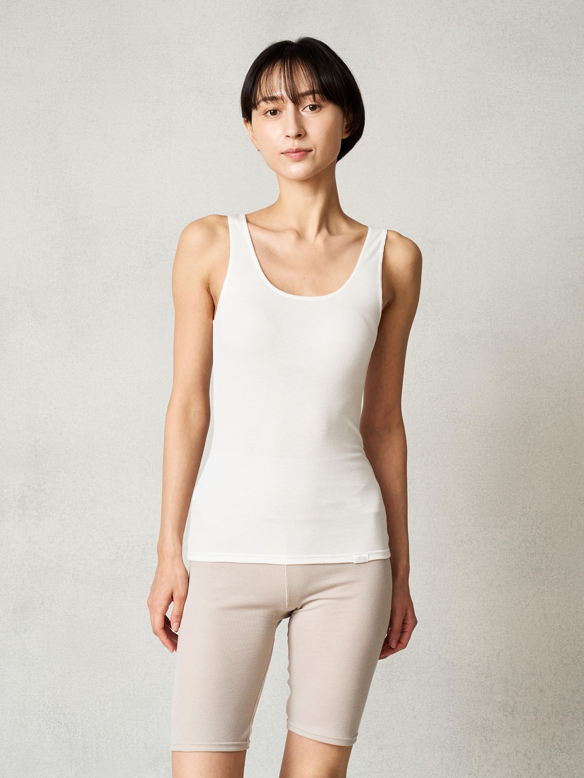 リファ バイタルテック モイストリブ タンクトップ ホワイト M