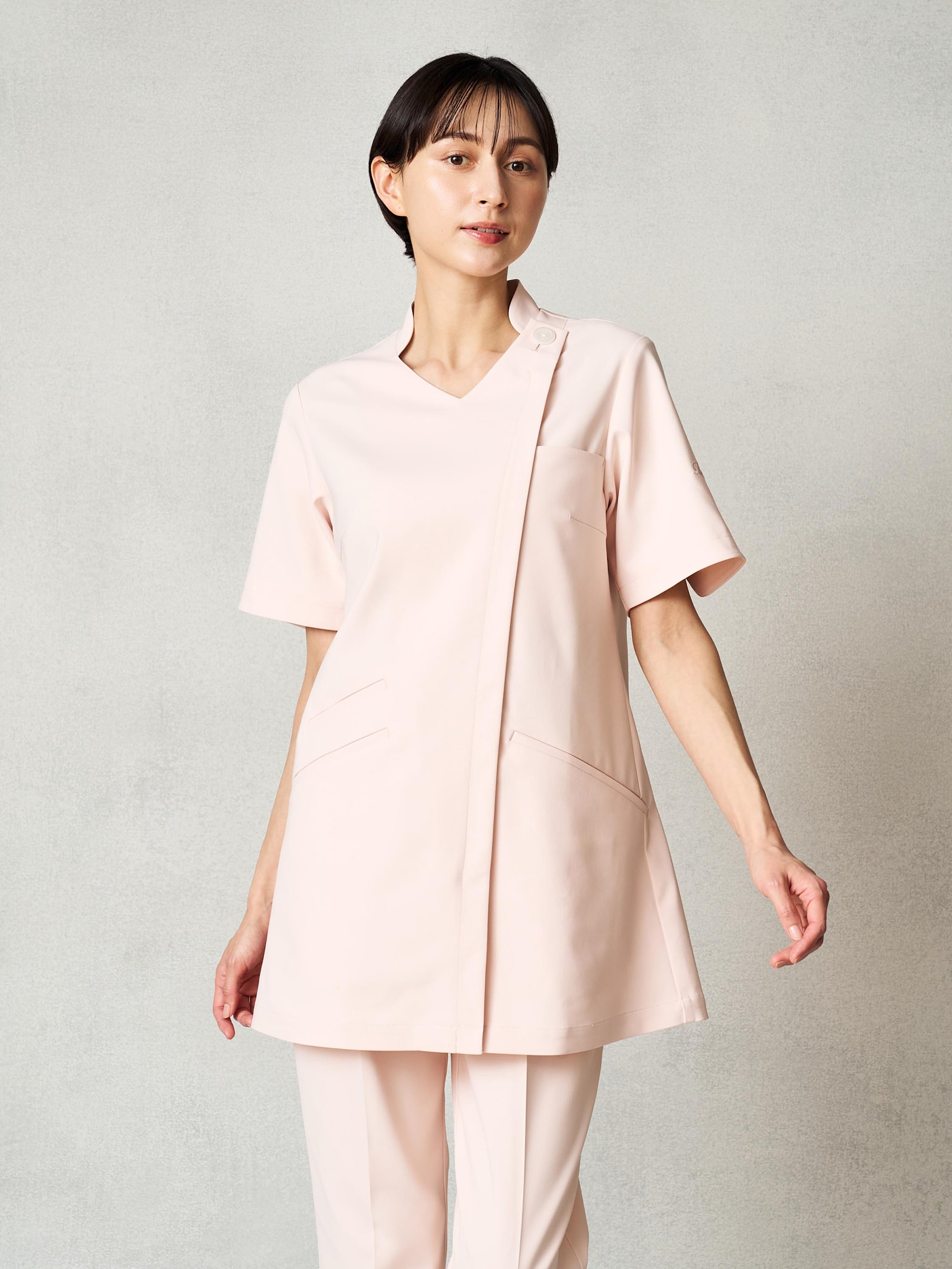 リファ バイタルテック コンフォートダブルクロス スクラブ トップス ピンク M