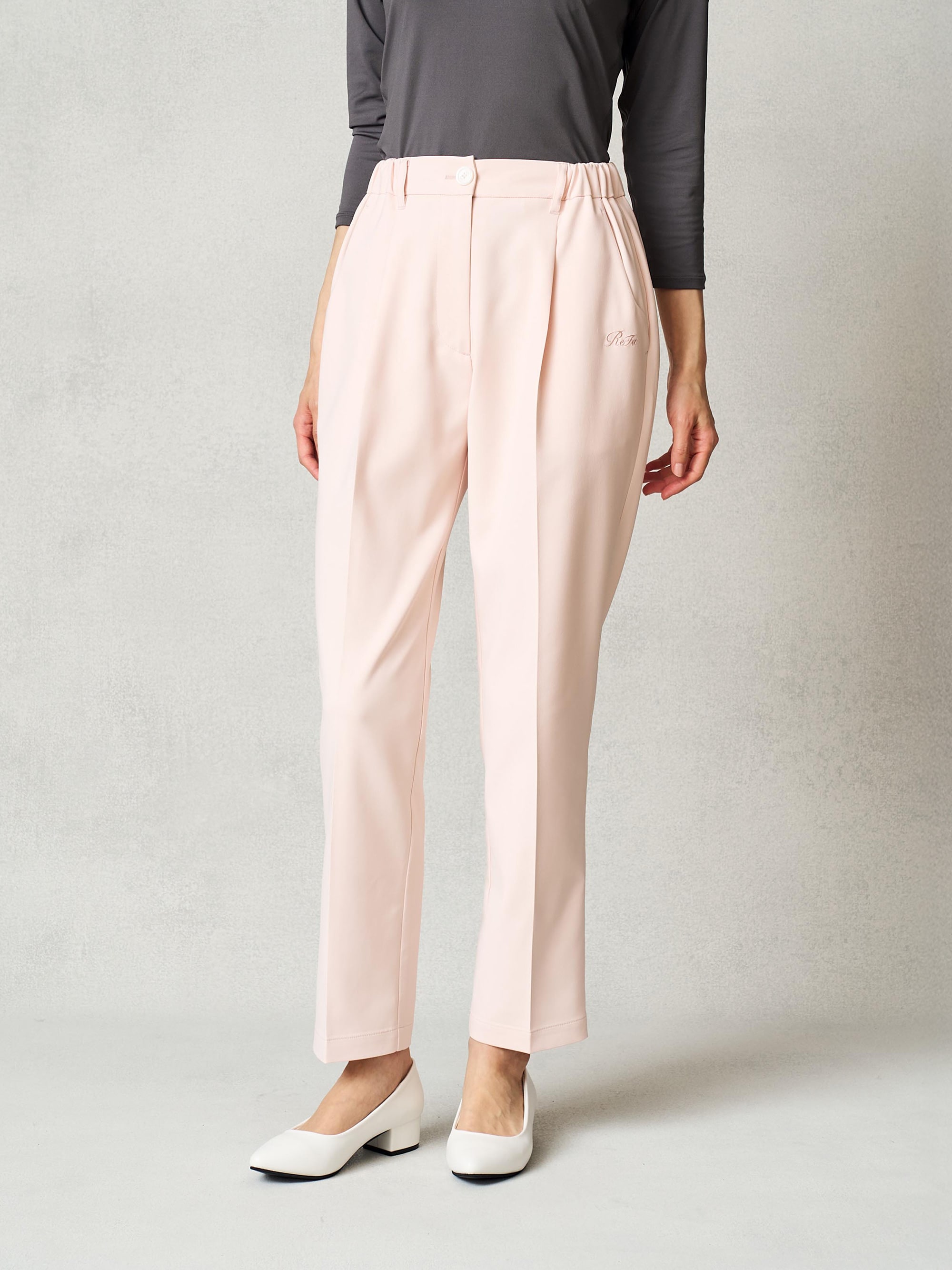 リファ バイタルテック コンフォートダブルクロス スクラブ パンツ ピンク M