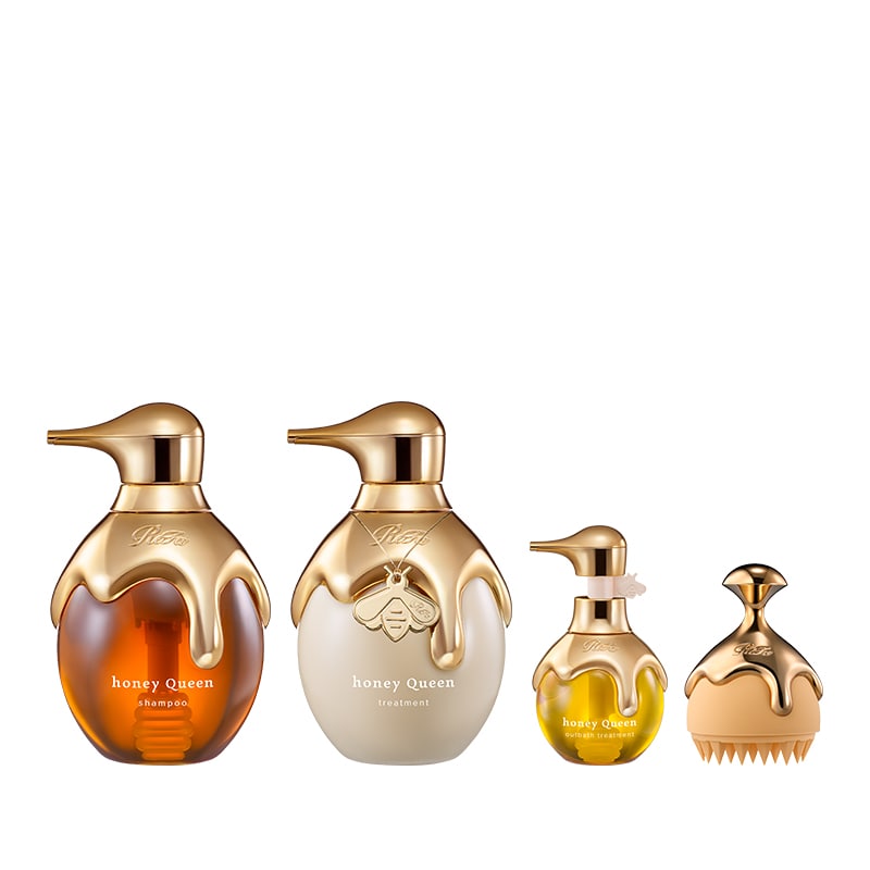 リファハニークイーンシャンプー 500mL ＆ リファハニークイーントリートメント500g ＆ リファハニークイーンアウトバストリートメント130ｍL ＆ リファハニークイーンスカルプ