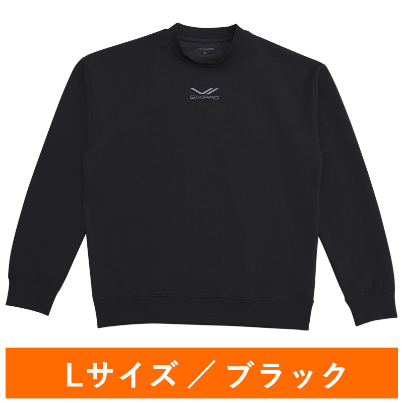 シックスパッド リカバリーウェア クルーネック ブラック L