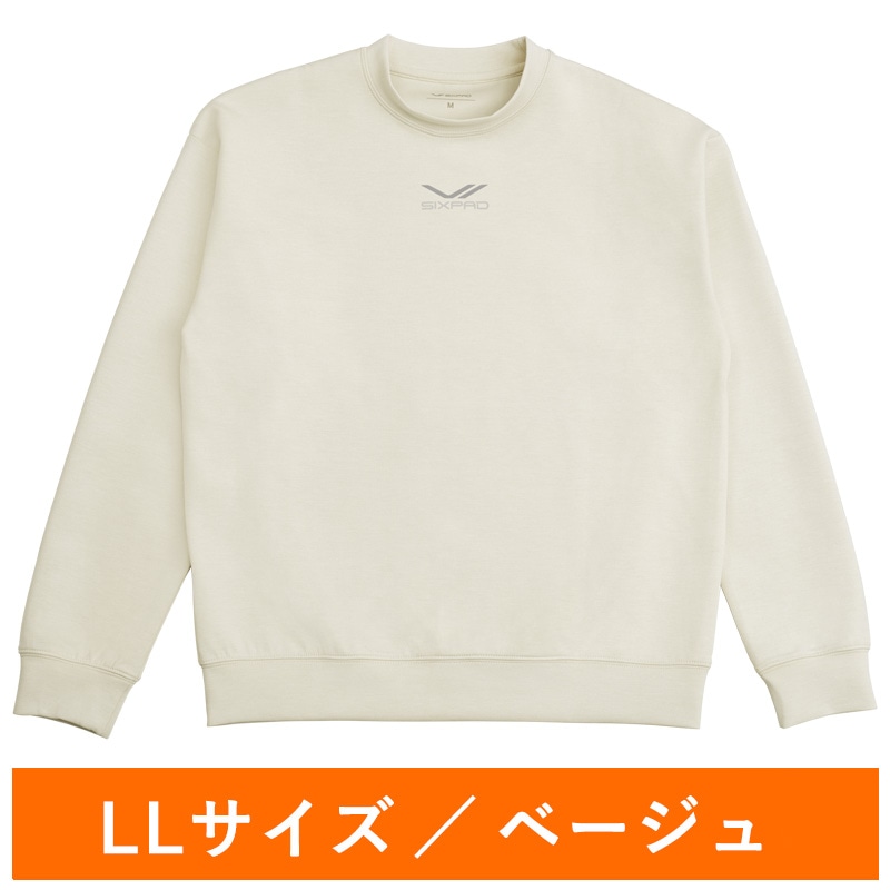 シックスパッド リカバリーウェア クルーネック ベージュ LL