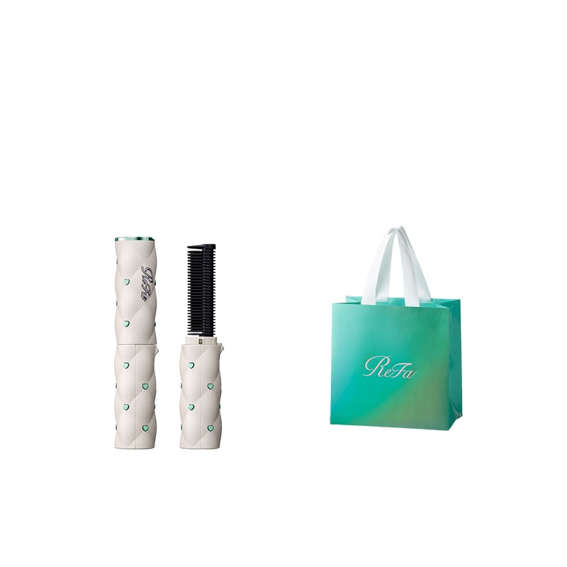 【Club Aira VIP/GOLD会員 先行販売】リファハートコームアイロン(エムミントグリーン)& ReFa ショッパー ノーマルS(エムミントグリーン)