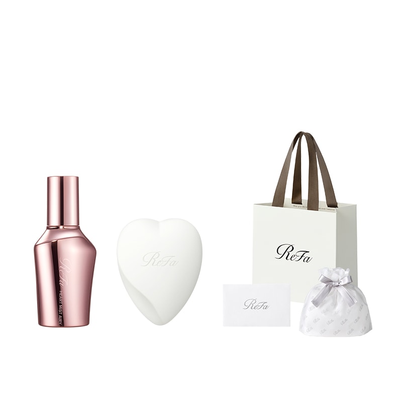 【ReFaプレミアムラッピングセット SS】リファハートブラシ（マットホワイト） +リファハートミストエアリー