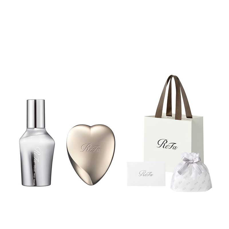 【ReFaプレミアムラッピングセット SS】リファハートブラシ(シャンパンゴールド) +リファハートミストベース