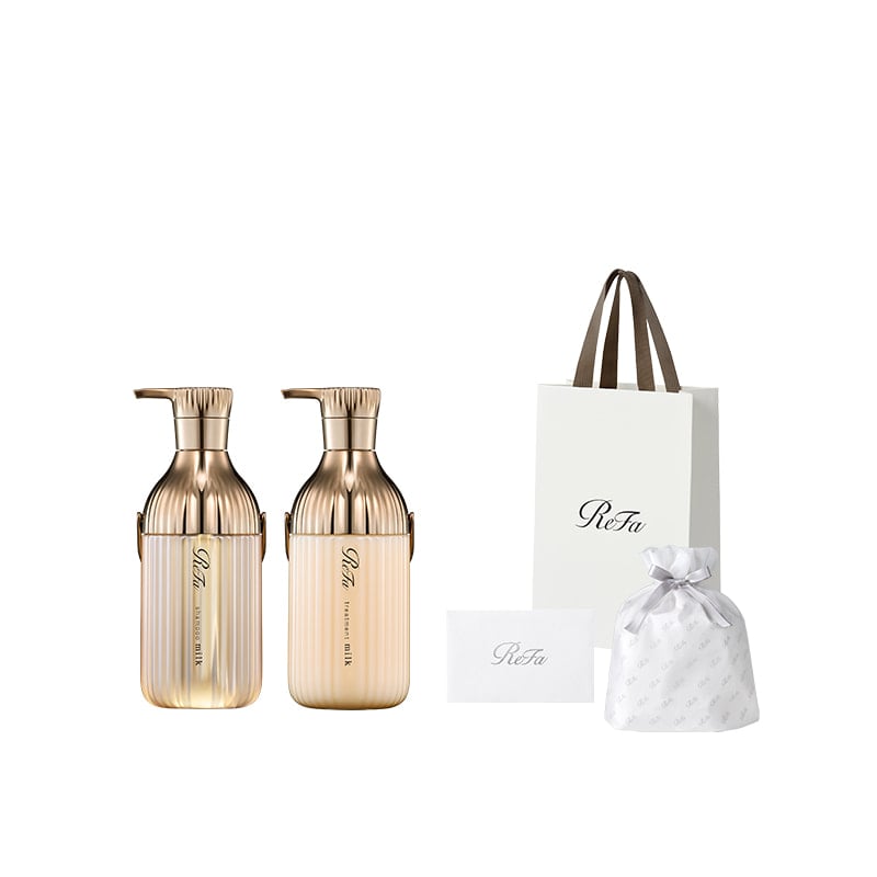 【ReFaプレミアムラッピングセット S】リファミルクプロテインシャンプーロイヤル & トリートメントロイヤル セット