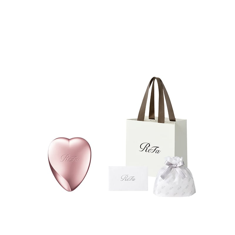 【ReFaプレミアムラッピングセット SS】リファハートブラシミニ（ローズゴールド）