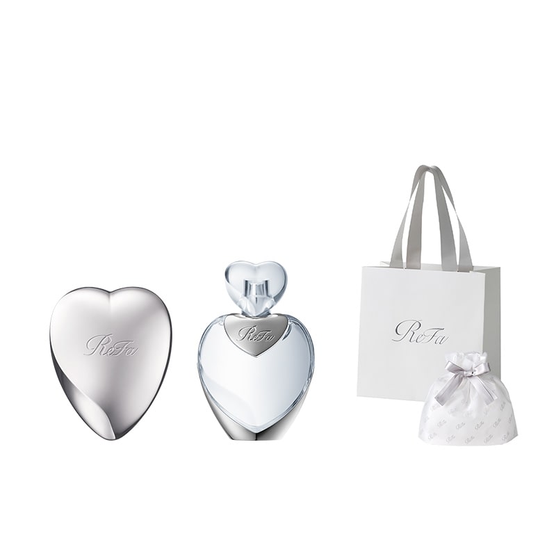【ReFaギフトラッピングセット SS】リファハートブラシ（シルバー） & リファハートヘアフレグランス 30mL シルバー