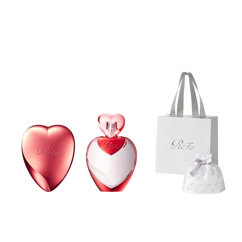 【ReFaギフトラッピングセット SS】リファハートブラシ（シャインレッド） & リファハートヘアフレグランス 30mL シャインレッド