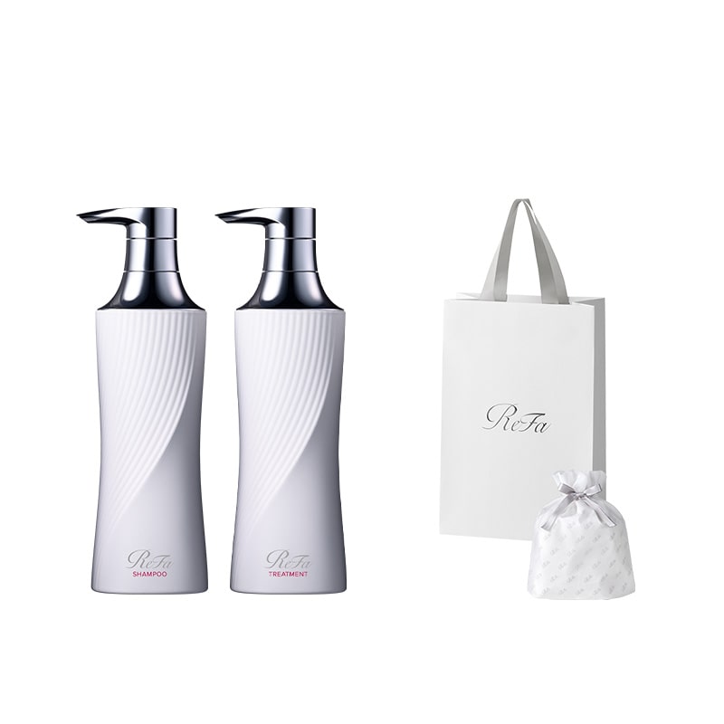 【ReFaギフトラッピングセット S】リファビューテックシャンプー 500ｍL & リファビューテックトリートメント 500g