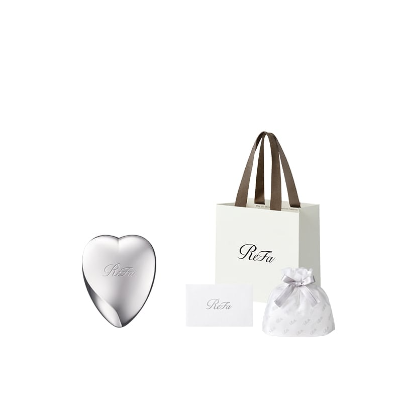 【ReFaプレミアムラッピングセット】リファハートブラシミニ（シルバー）