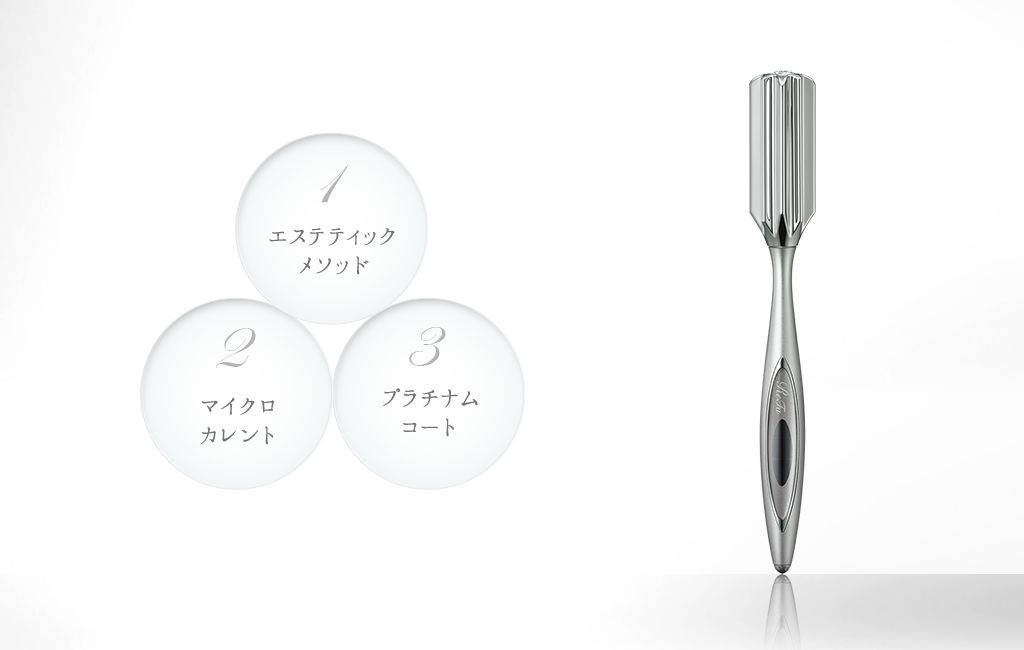 1 エステティックメソッド 2 マイクロカレント 3 プラチナムコート