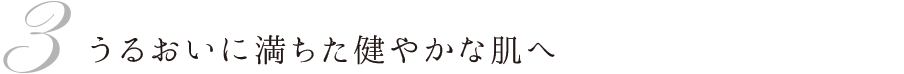 3 うるおいに満ちた健やかな肌へ