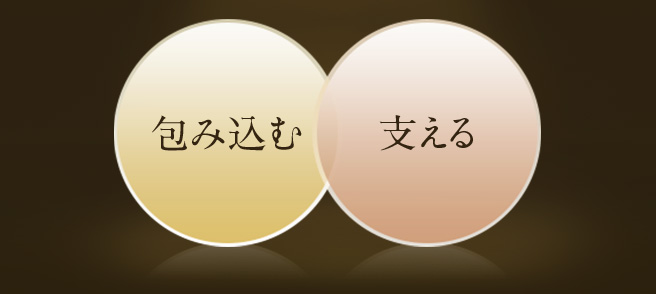 包み込む 支える