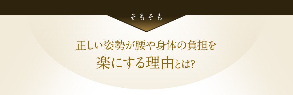 そもそも 正しい姿勢が腰や身体の負担を楽にする理由とは?